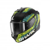 Shark D-skwal 3 SPEED-VIB MAT bukósisak matt fekete-zöld-kék